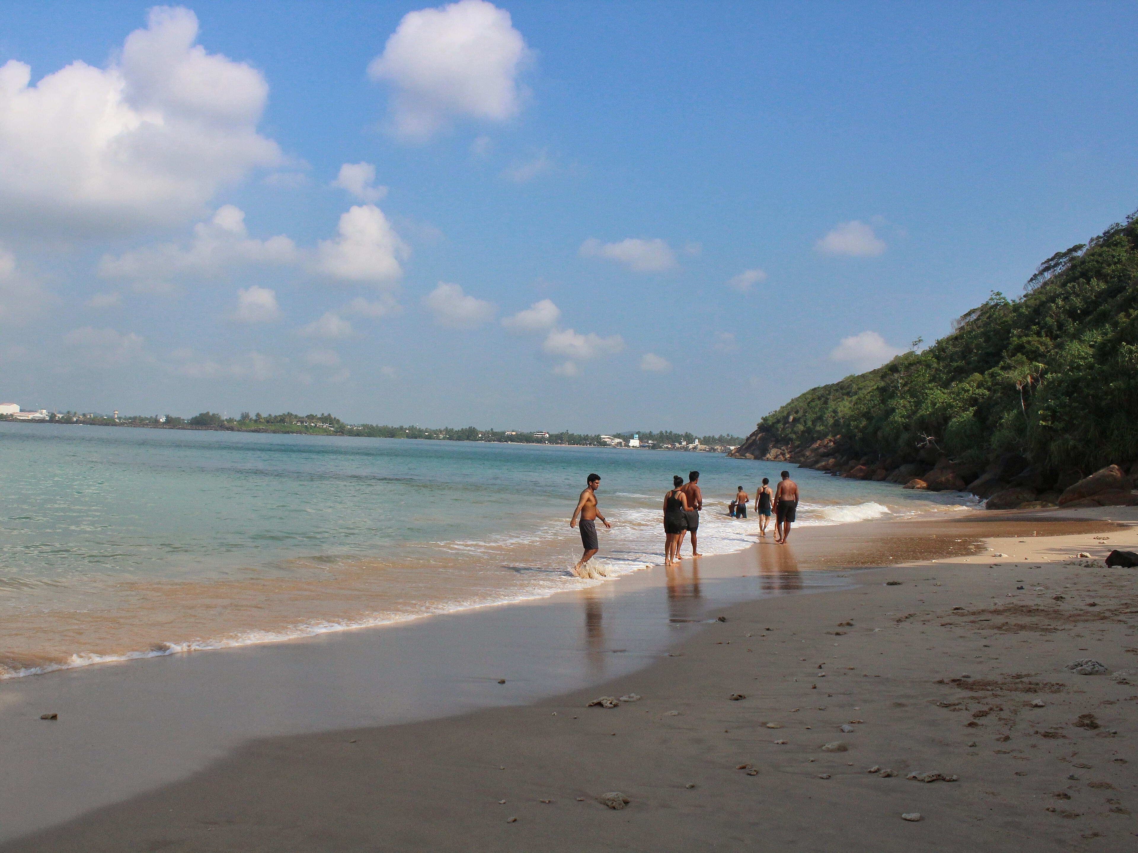 Morning on the sand near Galle